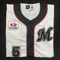 千葉ロッテマリーンズ　復刻　誠ユニフォーム # 5 安田尚憲 Mサイズ 千葉ロッテマリーンズ 復刻 誠ユニフォーム # 5 安田尚憲 Mサイズ