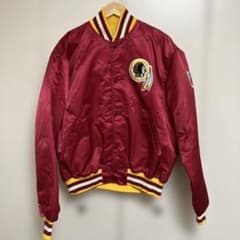 NFL 旧ワシントン レッドスキンズ サテンジャンパー XL 訳ありです