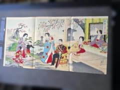 浮世絵 楊洲周延 筆 御遊覧青雲の里 浮世絵 楊洲周延 筆 御遊覧青雲の里 - メルカリ