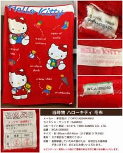 s*h様 希少 当時物 ハローキティ 毛布 東京西川 サンリオ 昭和レトロ ヴィ m65632079835_1.jpg?1786171034