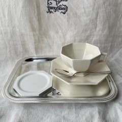 保存袋付◆美品クリストフルパールトレイトレー＃カトラリーサルグミンヌオクトゴナル 8万！保存袋付◇美品クリストフルパールトレイ＃カトラリー