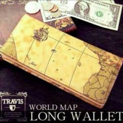 ☆値下げ！！完全新品！！世界地図柄の長財布！！限定出品！！☆のサムネイル