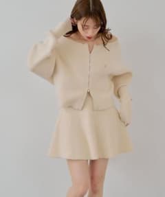 【Chico】リブフレアミニスカート & オフショルダーセットアップのサムネイル