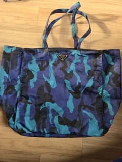 PRADA 青黒迷彩 リバーシブルトートバッグ - メルカリ