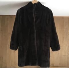 美品 VALENTINO　 BLACKGLAMA 柔らか　ミンクファー　コート９