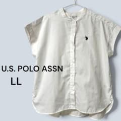 U.S. POLO ASSN. フレンチスリーブ 半袖シャツ ブラウス LL 白のサムネイル