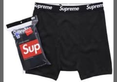 Supreme Hanes ボクサーパンツ ブラック Lサイズ - メルカリ