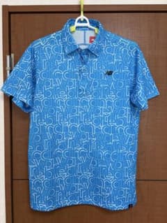 new balance golf 半袖 ポロシャツ 冷感 ブルー サイズ4のサムネイル