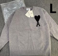 ✨新品✨ ami paris アミパリ グレー ニットセーター L - メルカリ