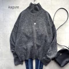 かぐれ ハミルトンラムズウールロング タートルネックニットプルオーバー かぐれ ハミルトンラムズウールロング タートルネックニットプル