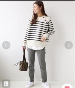 JOURNAL STANDARD relume  アゼボーダーボタン付きニットのサムネイル
