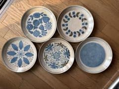 フェリシモ扱い【前畑ボタニカ】大皿Φ24cm 5枚＋小皿Φ16cm 5枚セット m65636473049_1.jpg?1775353364