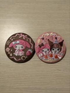 サンリオキャラクターズ 刺繍缶バッジビスケット マイメロ クロミ