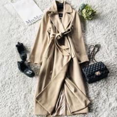 42大きめ✨現行モデル 美品 マックスマーラ ベルテッドコート 女優襟