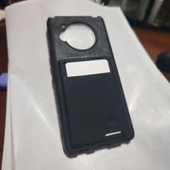 AQUOS R7(SH-52C)用ブラックスマホケース[カード入れ付き]のサムネイル