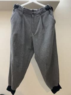y-3  CLASSIC WOOL FLANNEL CUFF PANTS グレーのサムネイル