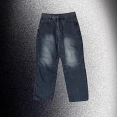 archive　grunge black denim pants y2kのサムネイル