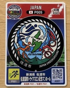 ワールドマンホールコレクション　15　ロゲットカード　佐渡国際トライアスロン ワールドマンホールコレクション 佐渡国際トライアスロン記念