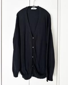 GRAPHPAPER Suvin Cardigan カーディガン 黒 - メルカリ