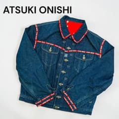 アツキオオニシ デニムジャケット Gジャン コットン100% ロゴ