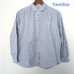 週末価格★美品‼️【familiar】 160 ストライプ襟付き長袖シャツ★ Familiar 長袖シャツ ストライプ 160 - メルカリ