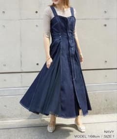 RANDA デニムワンピース ロング丈 0サイズのサムネイル