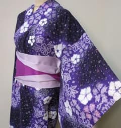 絞り浴衣(有松絞り?)　半幅帯セット 158 /66/24/30/46