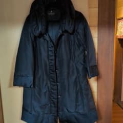 LANVIN ブラック フード付きロングコート 40のサムネイル