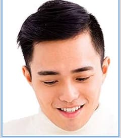 男性用部分ウィッグ 黒色 メンズ 人毛１００％ 総手植え 自然 （13*18）