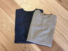 ヘンリーネック 半袖Tシャツ 2枚セットのサムネイル