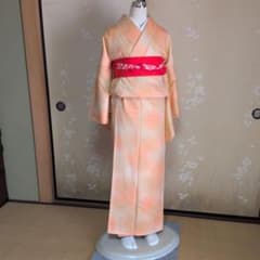 オレンジ色 色無地着物のサムネイル