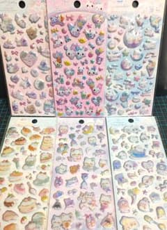 6枚 ぷっくり めちゃキラシール キャンディ ツインズ シマエナガ パンケーのサムネイル