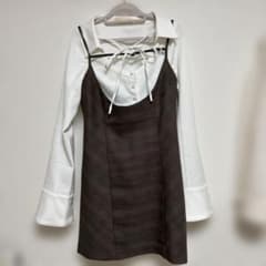 アンドマリー　Betty layered check dress ANDMARY】Betty layered check dress