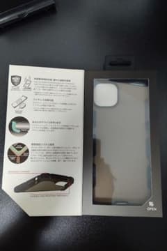 iPhone15Plus用/耐衝撃ハイブリッドケース/クリアブラックのサムネイル