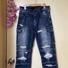 ⭐︎VOGUISH⭐︎ダメージ加工 カーゴデニムパンツ⭐︎美品⭐︎のサムネイル