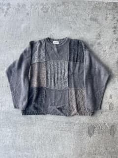 90s Eddie Bauer パッチワークセーター 古着 - メルカリ