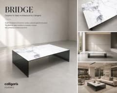 【展示品】カリガリス「BRIDGE」セラミック天板リビングテーブル 約21.5万 展示品】カリガリス「BRIDGE」センターテーブル W120cm 約21,5万