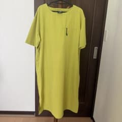 FieldCore 半袖 ロングシャツワンピース ライムグリーンのサムネイル