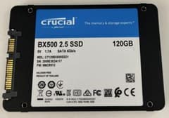 Crucial BX500 120GB SSD 健康度98% 動作確認済みのサムネイル