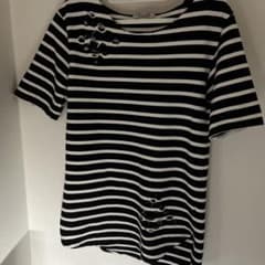ストライプ ボーダーTシャツ ダメージ加工 平成 パンクフェアリーグランジのサムネイル