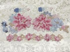 花柄 刺繍 モチーフ ワッペン セットのサムネイル