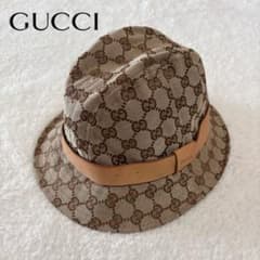 GUCCI グッチ GG柄 フェドラハット キャンバス×レザー Mサイズ - メルカリ