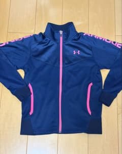 Under Armour キッズ ジャージ ジャケット ネイビー ピンク YMDのサムネイル