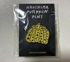 未使用品】ピンバッジ 草間彌生 黃カボチャ ピンズ パンプキン 直島