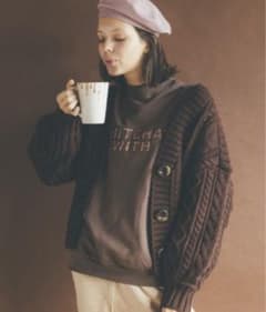 【即購入可️⭕️】YUMMYニットカーディガン　827237 ブラウンのサムネイル