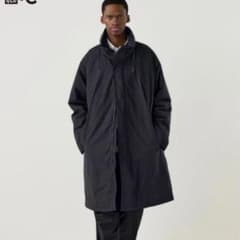 UNIQLO C フーデッドコート ブラック Ｓのサムネイル