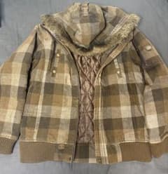 Woolrich ウールリッチ フード付き ジャケット 中綿入り L ブラウンのサムネイル