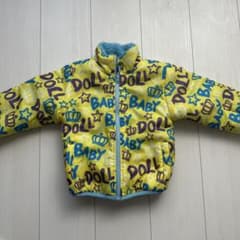 BABYDOLLキッズジャケットリバーシブル90cm イエロー プリントのサムネイル