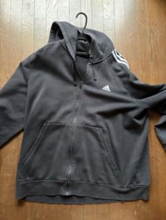 adidas フルジップパーカー ブラックのサムネイル