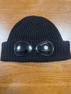 C.P. Company ゴーグルビーニー 黒 メリノウール 正規品 C.P. COMPANY ゴーグルビーニー ニット帽 メリノウール ブラック